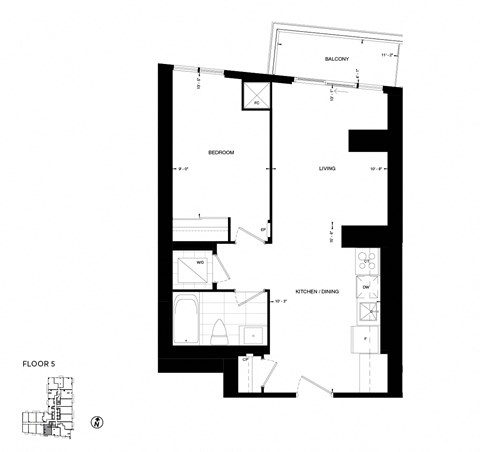 a floor plan of a house with a triangular floor plan and a plan of floor